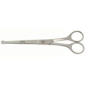 Tierhaarschere gerundete Spitzen, gerade oder gebogen 17cm, rostfrei