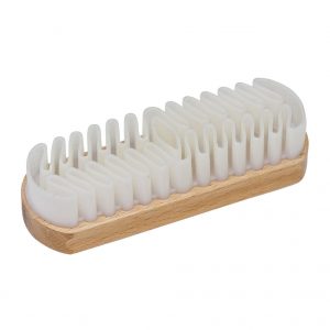 Wildleder-Krepp-Bürste, geöltes Buchenholz, Gummi