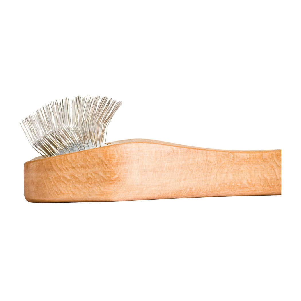 Klettverschlussbürste, geöltes Buchenholz, Draht – Bild 3