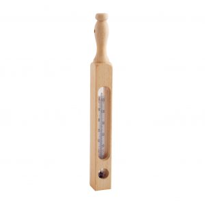 Badethermometer, geöltes Buchenholz, gefüllt mit Weingeist