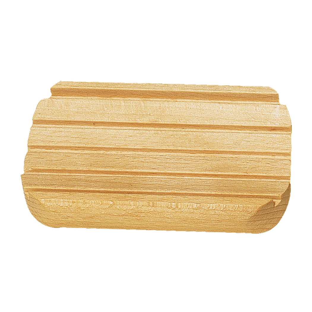 Seifenunterlage, gerundete Form, mit Gummi-Füßen, geöltes Buchenholz