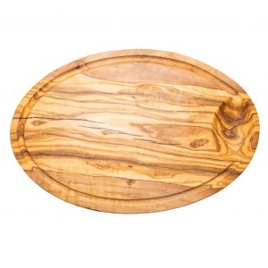 Brett oval mit Saftrille, groß