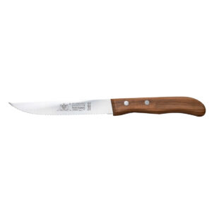 Steakmesser "FUCHS", 12,7 cm, Olivenholzgriff, gezackte Edelstahlklinge